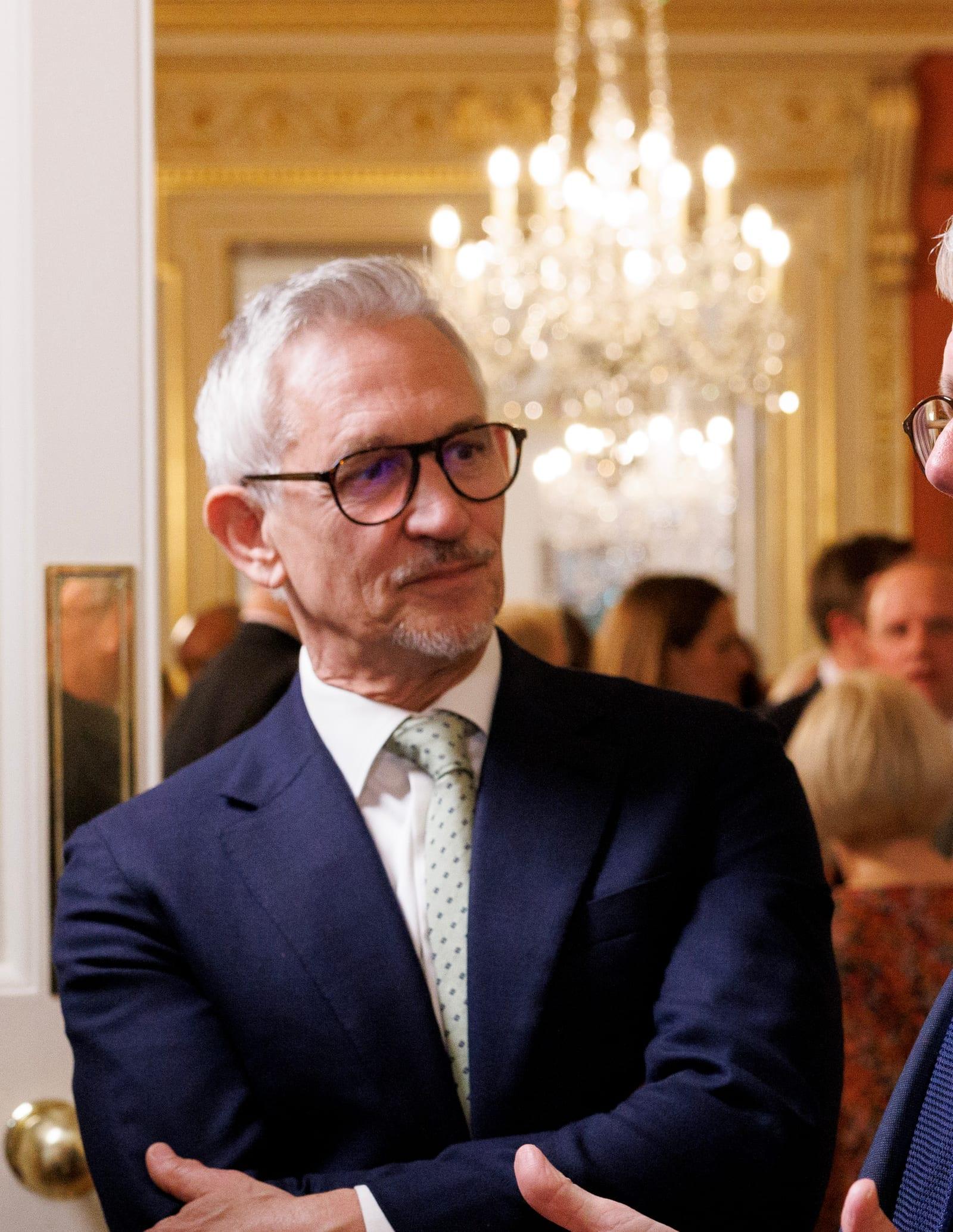 Gary Lineker at the St George's Day reception in Downing Street, April 2025