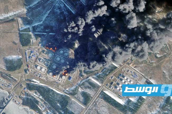 Ukrainian Drones Strike Tuapse Oil Terminal, Triggering Fire And Pollution In Russia