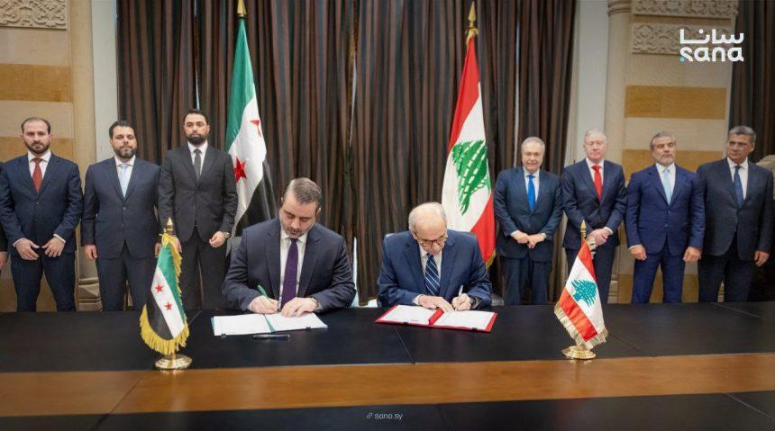 Syrian Foreign Minister Asaad Al-Shaibani Signs Beirut Deal With PM Nawaf Salam To Form Higher Committee