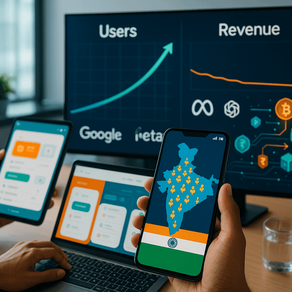India’s App Market Tops $300 Million Q1 Revenue as Google, Meta Capture Most Gains