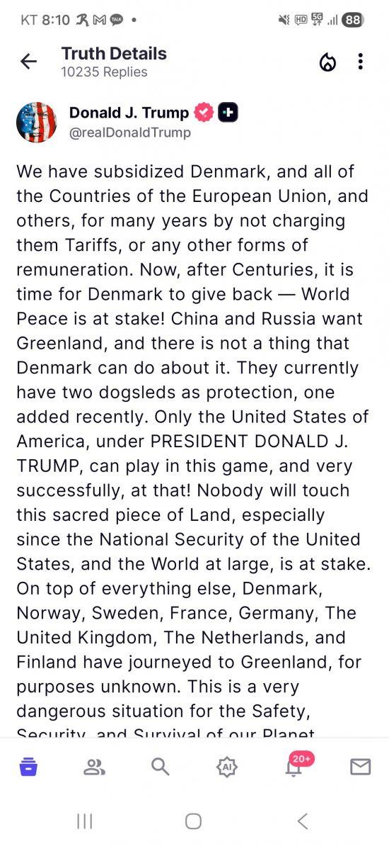 Trump Brings Greenland Dispute to Davos, Forces NATO Allies to Respond