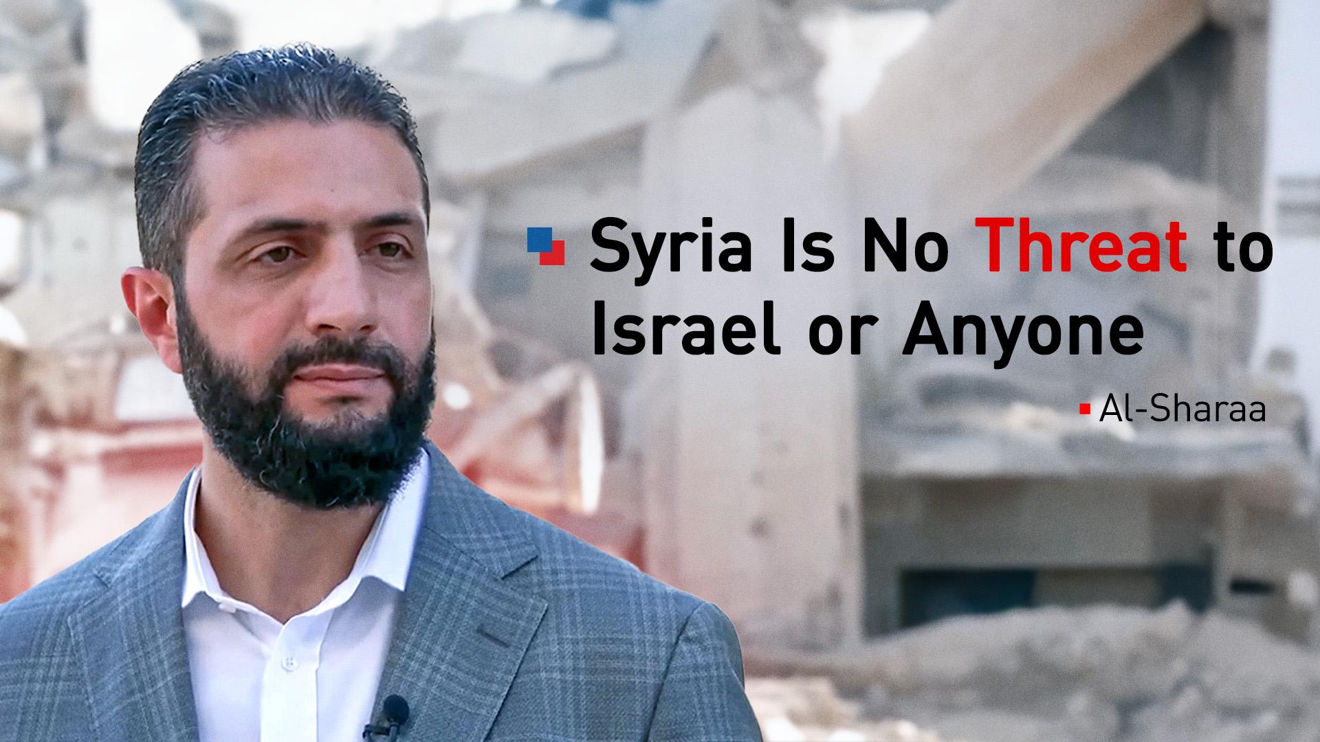 Image from Syria’s al-Sharaa Says Damascus Has No Appetite for War