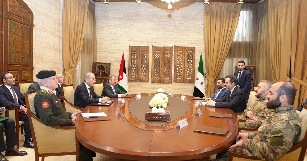 A high-ranking Jordanian delegation meets al-Shar' in Damascus... including the Army Chief and the Director of Intelligence.