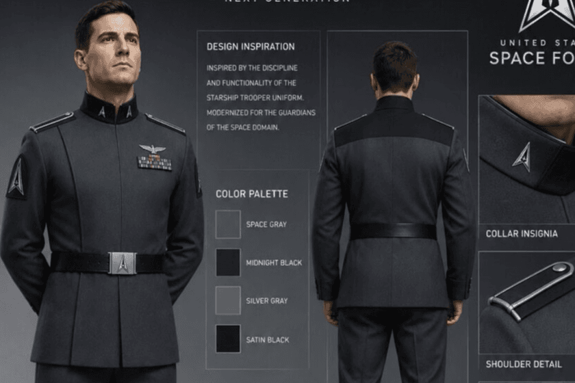 Donald Trump Unveils US Space Force Uniform Inspired by Starship Troopers Nazi Aesthetics