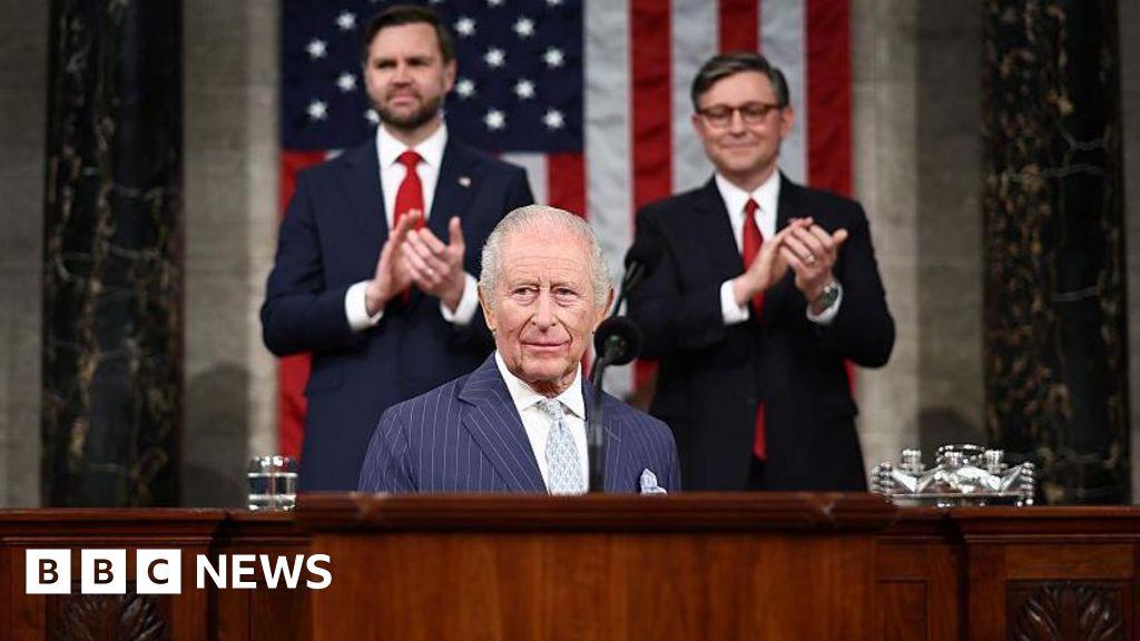 Trump Says He’s Jealous as King Charles Urges Checks on Executive Power in Congress Address