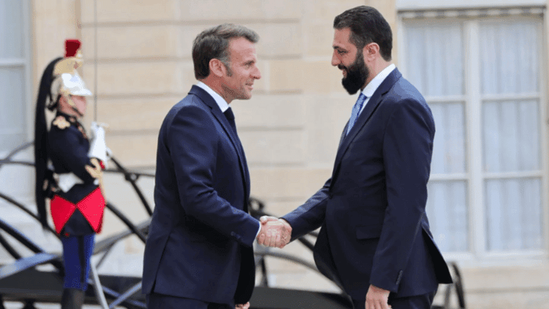 Emmanuel Macron Arrives in Damascus for First Western European Visit Since Bashar al-Assad Toppled