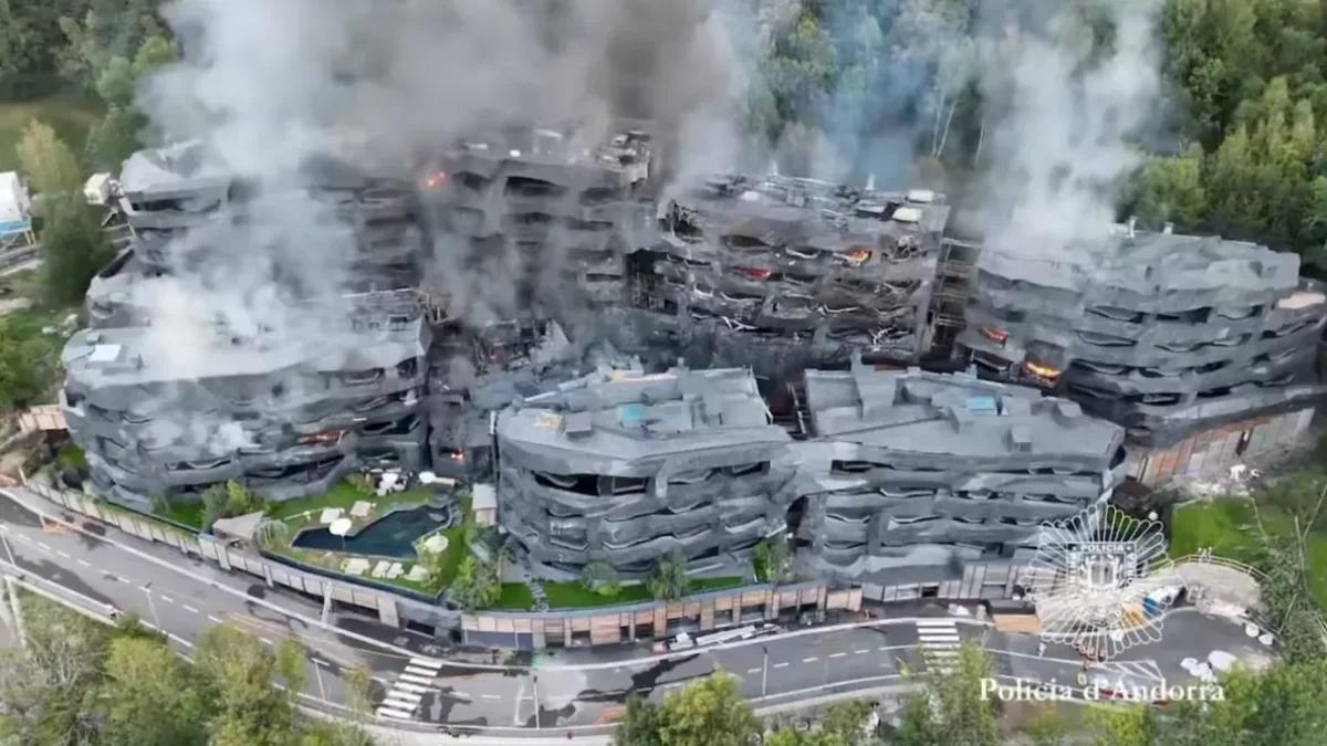Fire Devastates La Querola Luxury Complex in Ordino, Andorra, Leaving Six Buildings Destroyed