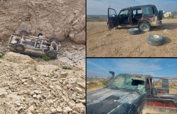Israeli forces abduct Palestinian workers, destroy their vehicle in Masafer Yatta near Hebron