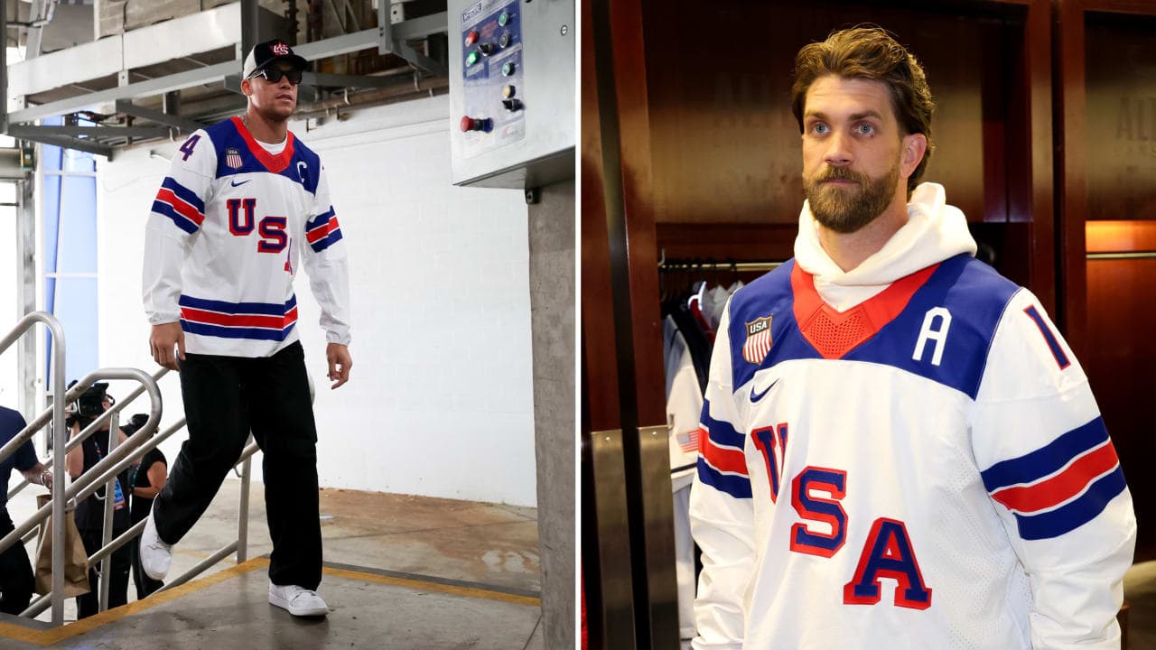 Team USA Baseball Wears Game-Worn Olympic Hockey Jerseys Before World Baseball Classic Final