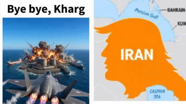 Trump Posts AI Images Threatening Iran, Including “Goodbye Khark” and “Bye-Bye Kharg”