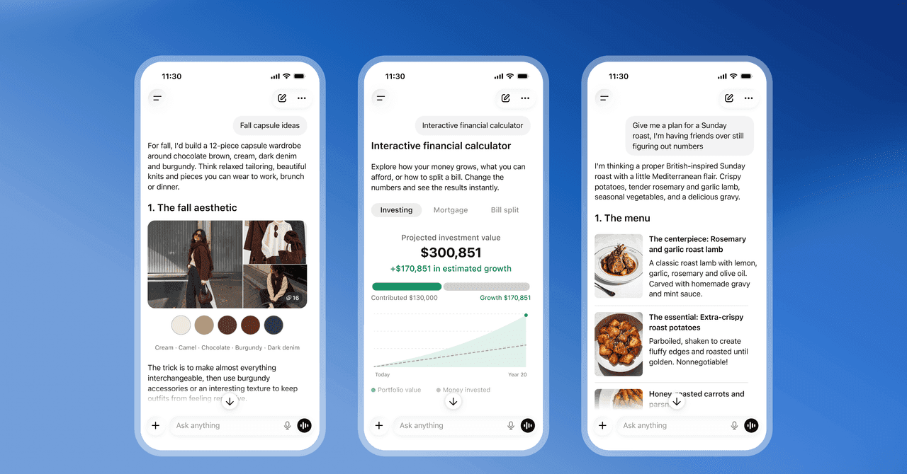 OpenAI Rolls Out GPT-6 Intelligent UI With Clickable Tools, Charts, and Faster Web Search