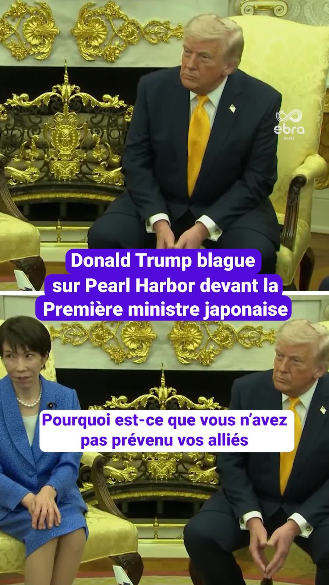 Trump jokes about Pearl Harbor during Oval Office meeting with Japan's Prime Minister Sanae Takaichi