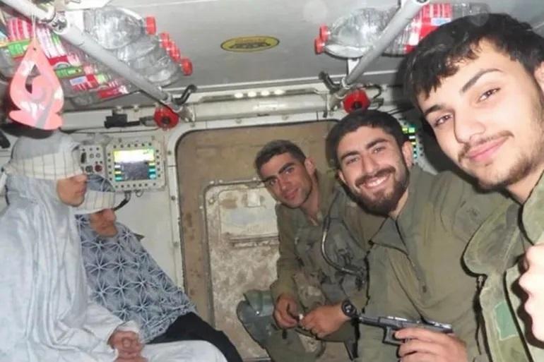 Israeli Sergeant Dolev Mor Yosef Posts Image Of Blindfolded Aisha And Huda Al-Aqad In Gaza