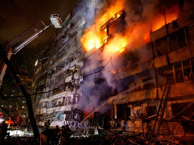 Russian Forces Strike Kyiv’s Darnytsia CHPP-4, Zelenskyy Says No Early Warning From Partners