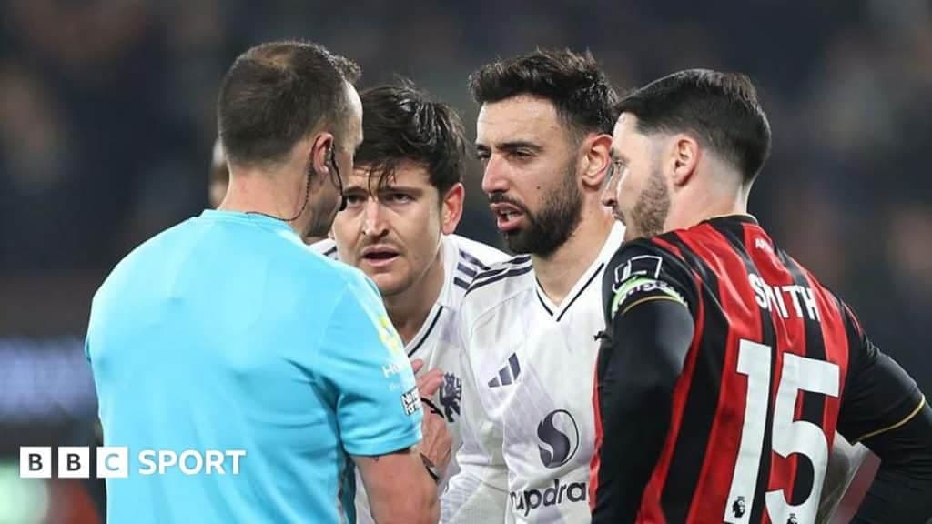 Manchester United furious at 'astonishing' refereeing after Bournemouth draw