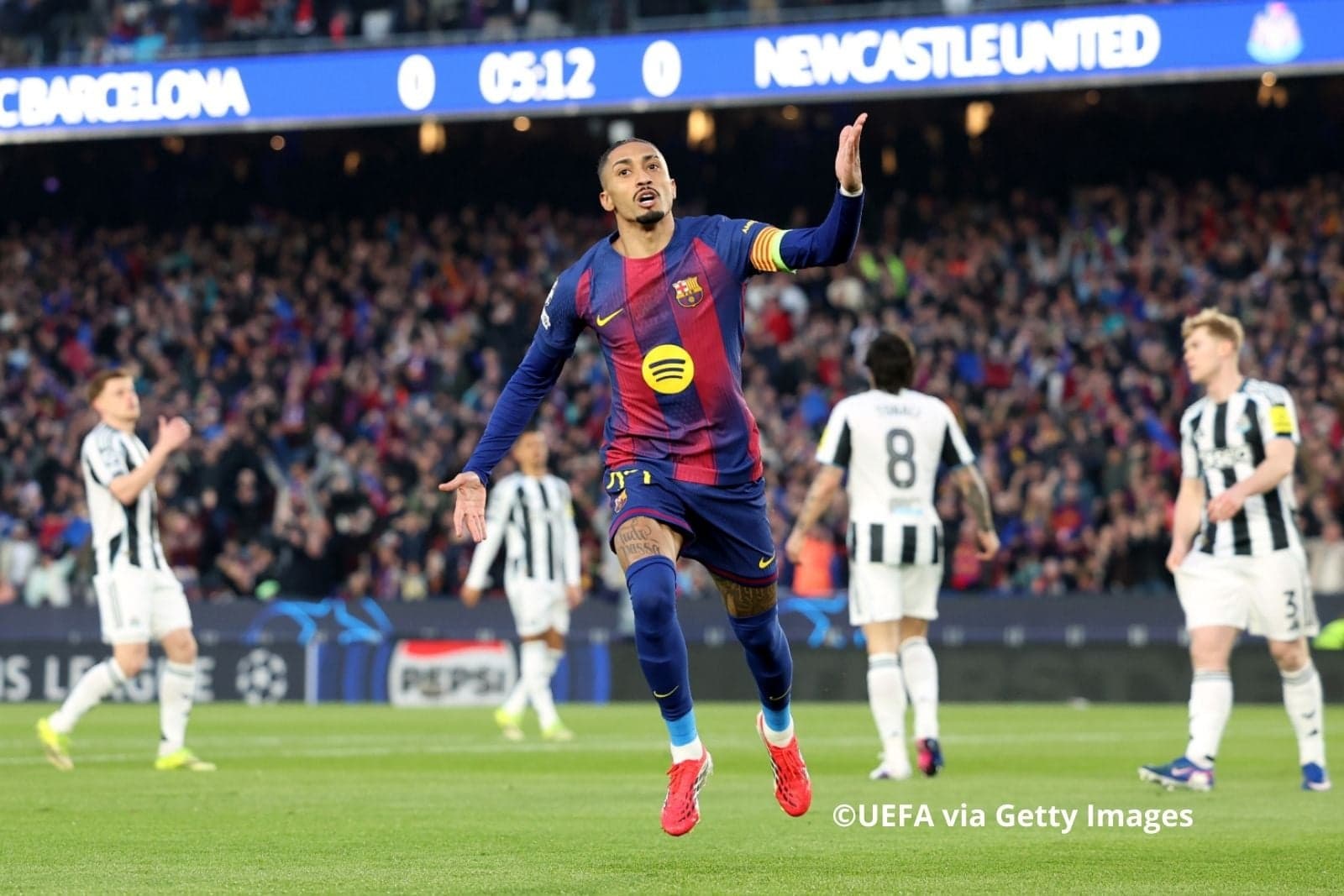 Barcelona Thrashes Newcastle 7-2 to Reach Champions League Quarterfinals