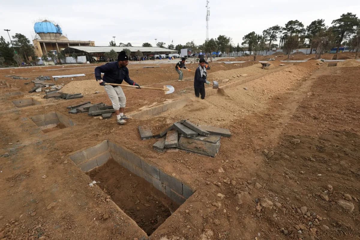 The hot tears... mothers crying as they bury the war dead in a cemetery in Tehran.