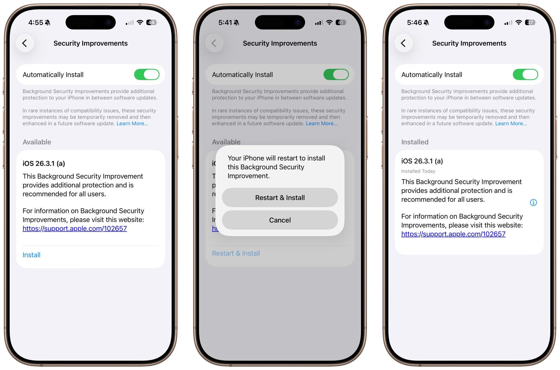 Apple Patches Safari WebKit Flaw With First Background Security Update