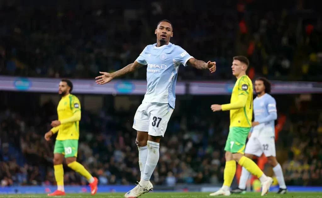 Floyd Samba Scores Twice as Manchester City Rout Norwich 5-0 in League Cup