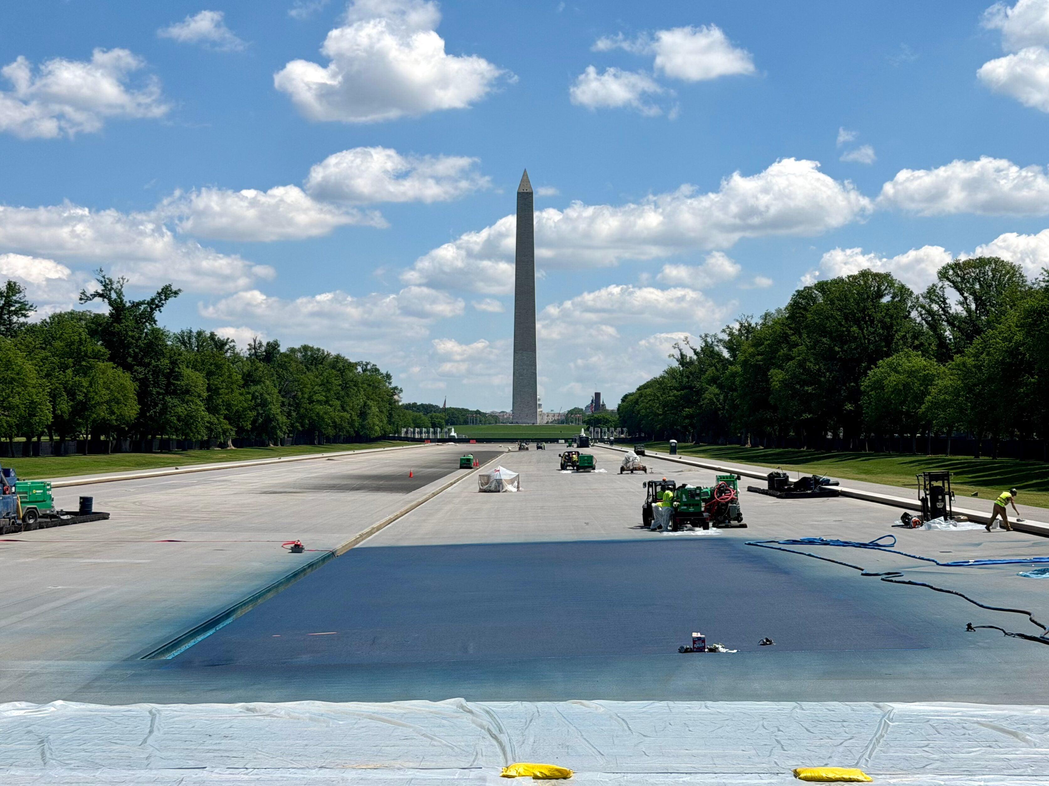 The Cultural Landscape Foundation Sues Trump Administration To Halt Lincoln Memorial Reflecting Pool Blue Paint