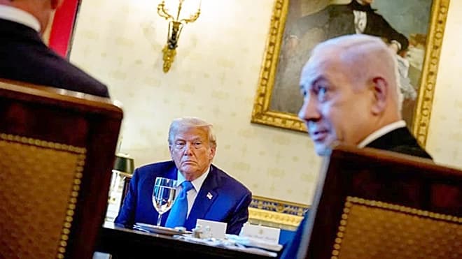 Al-Ayyam newspaper - The American president is a captive... Analysis: Netanyahu blackmailed the politically isolated Trump and pushed him toward an Iran catastrophe.