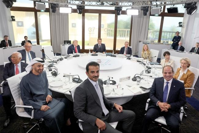 Trump Meets Egypt, UAE, and Qatar at G7 Summit in Evian Over Iran and Gaza Plan