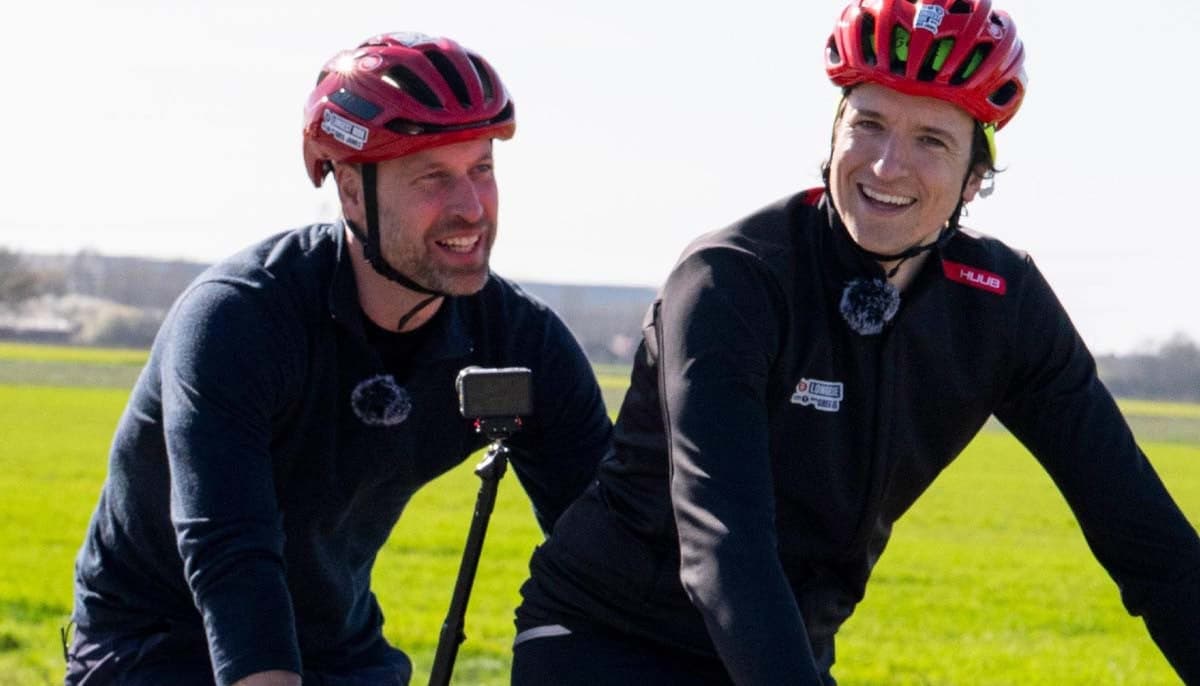 Prince William, Prince of Wales, Joins Greg James on 1,000km Comic Relief Bike Ride.