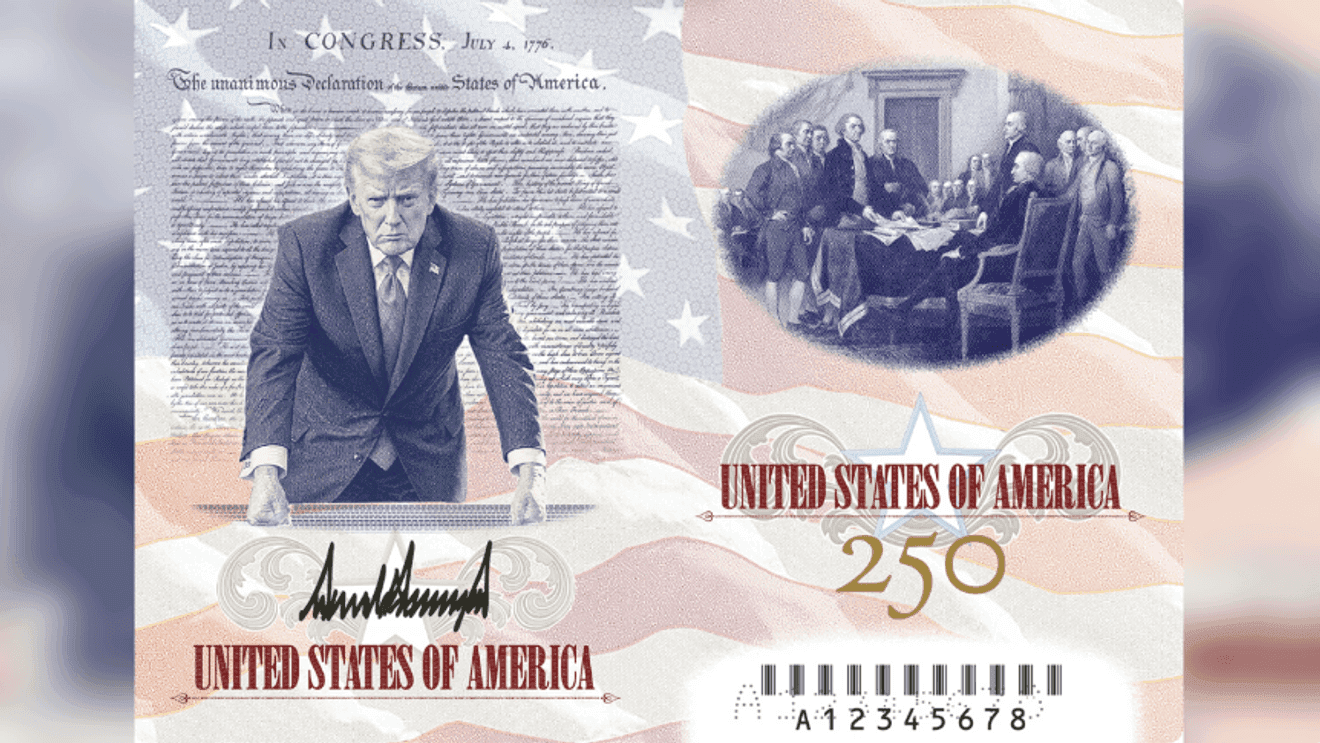 Trump Unveils America 250 Patriot Passport Rendering With “Welcome, But Be Good”