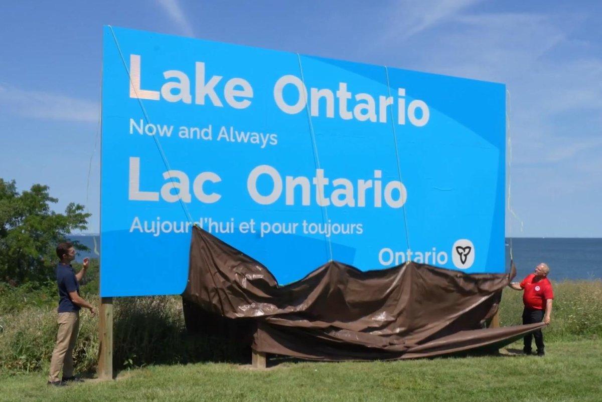 Doug Ford Unveils Lake Ontario Sign Rejecting Trump’s “Lake America” Executive Order