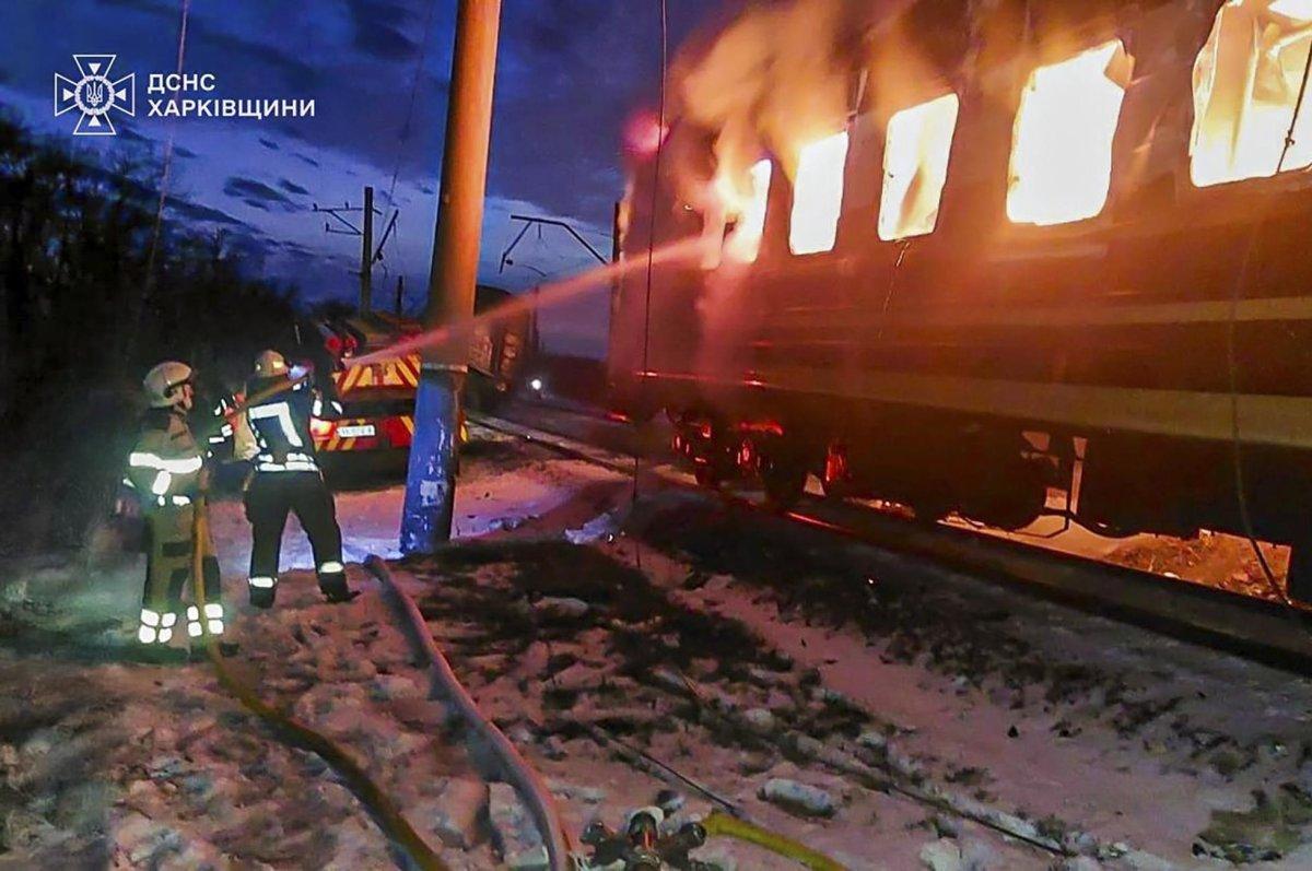 Russia Strikes Civilian Train in Kharkiv Region, Kills Five