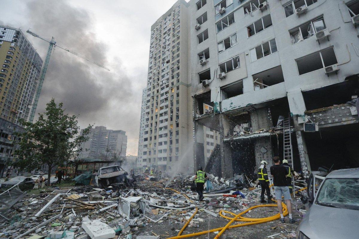 Russian Missile And Drone Attacks Kill At Least 14 In Kyiv Before NATO Summit