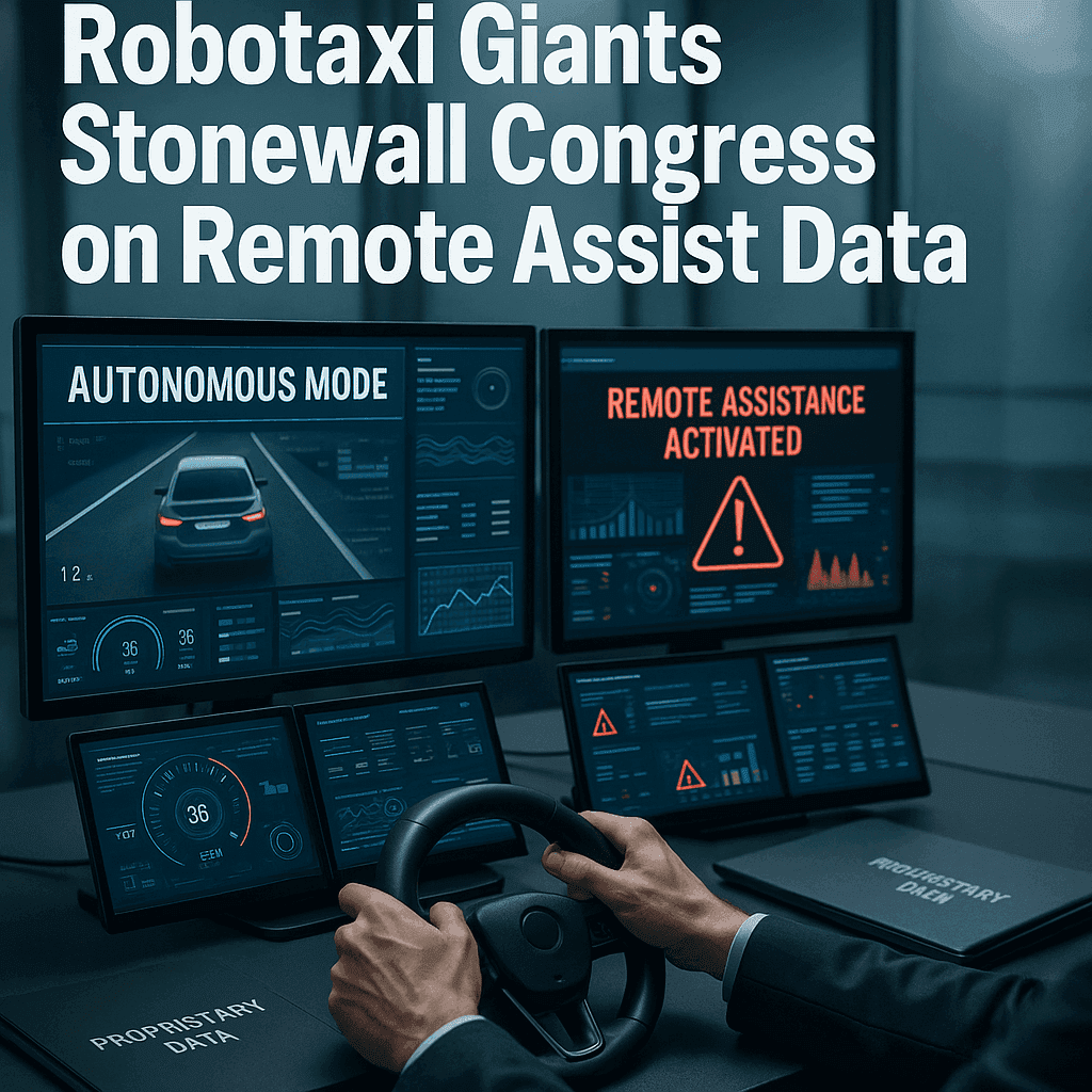 Seven Robotaxi Companies Refuse To Disclose Remote Intervention Rates, Tesla Admits Remote Takeover