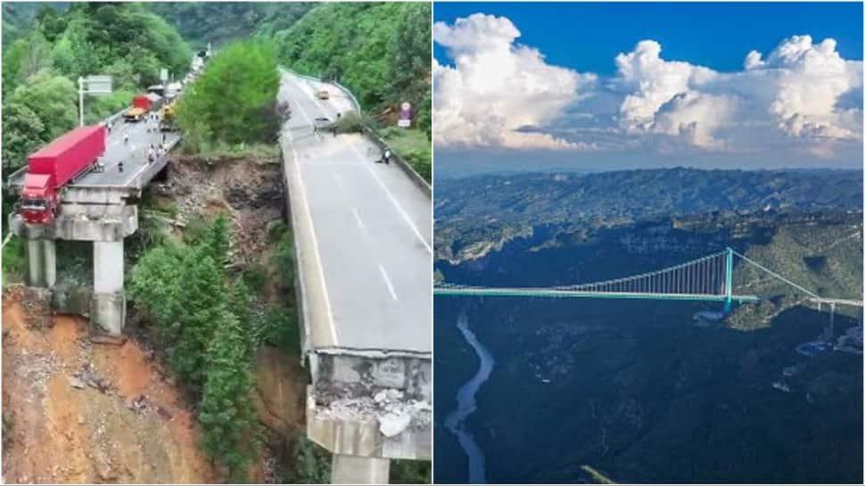 Landslide Collapses Hongqi Bridge in China's Sichuan Province Months After Opening