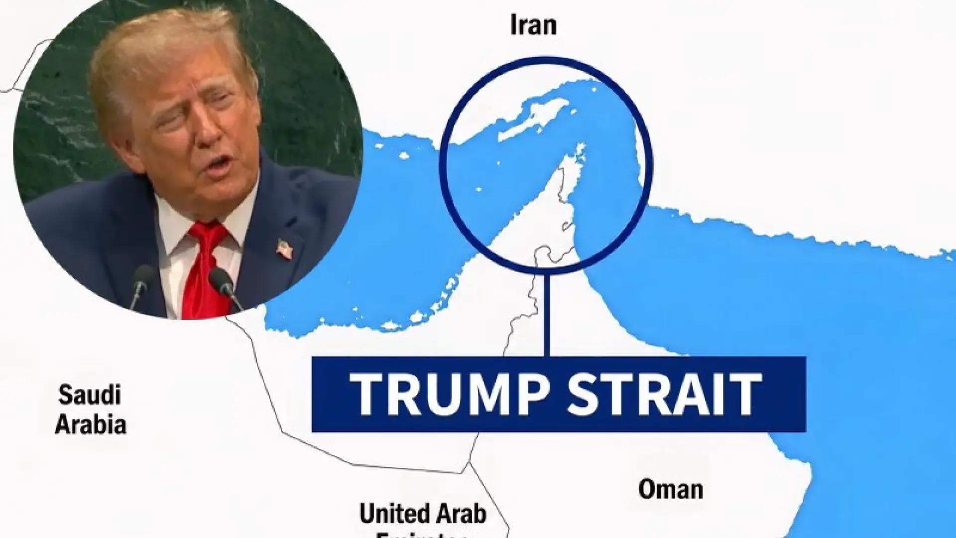 Trump Rejects Iran’s Seven-Day Hormuz Reopening Plan, Posts “Trump Strait” Image