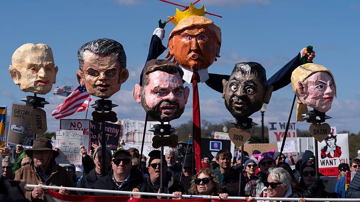 Millions Protest Trump Across 50 States Under 'No Kings' Banner