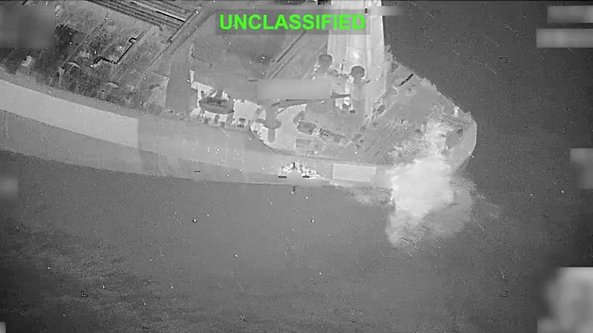 U.S. Forces Disable Botswana-Flagged M/T Lexie With Hellfire Missile Near Kharg Island
