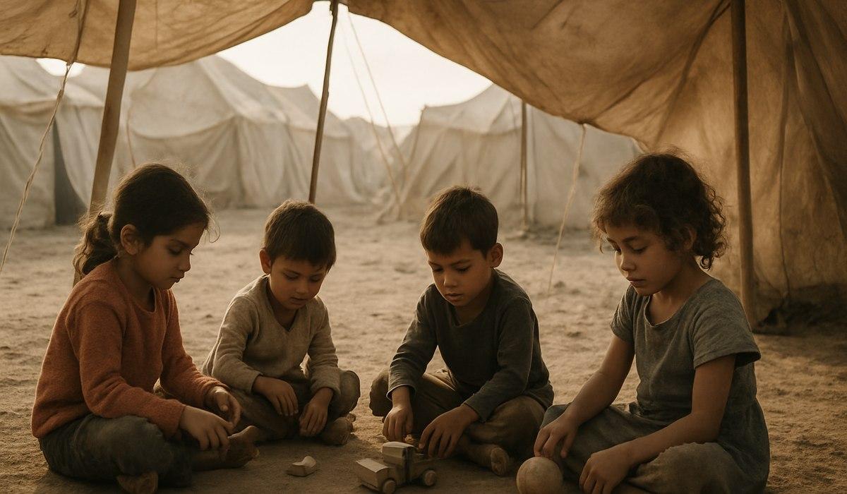 Gaza Children Reenact Funeral Processions: Trauma of Displacement Emerges