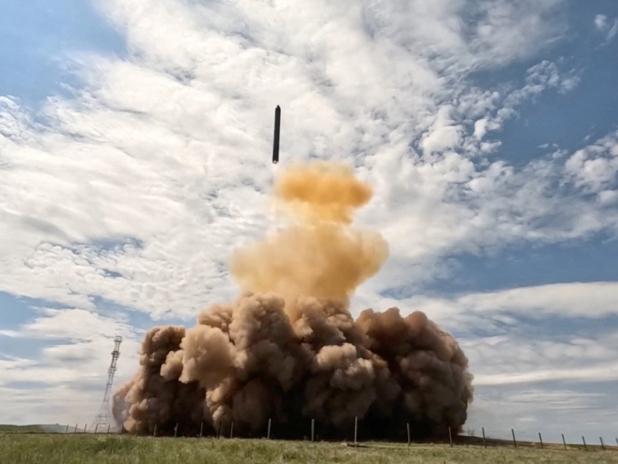 Putin Says Russia’s RS-28 Sarmat Test Launch Is ‘Most Powerful Missile System’