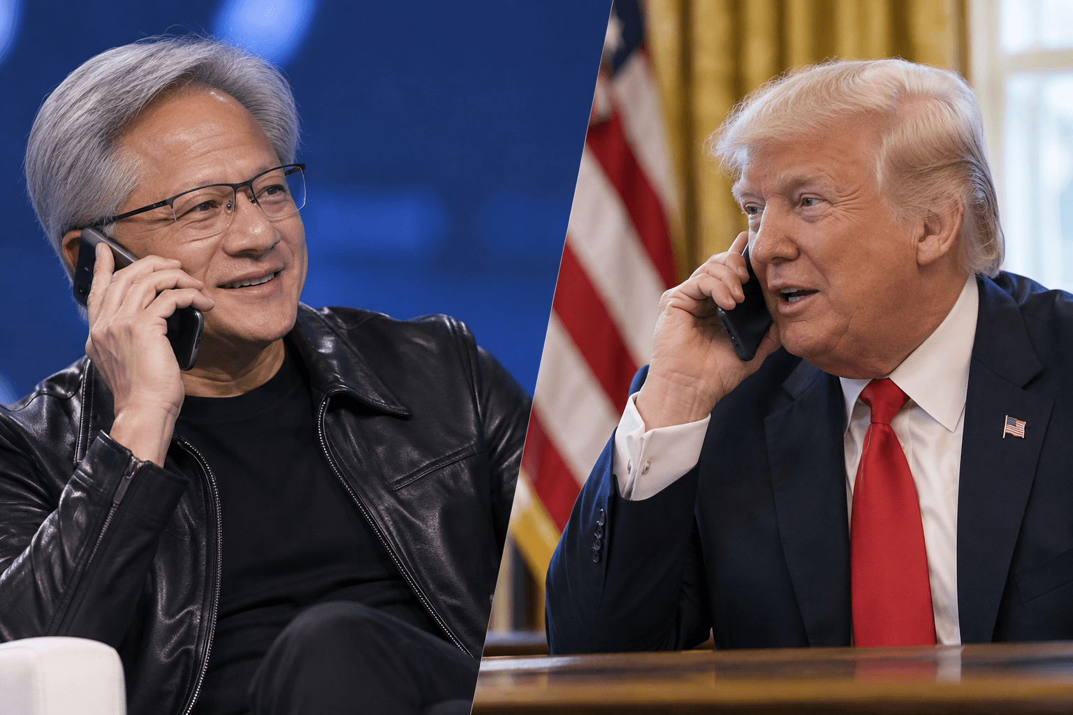 Trump Calls Nvidia CEO Jensen Huang, Dismisses AI Safety Concerns as Hoax at Los Angeles Summit