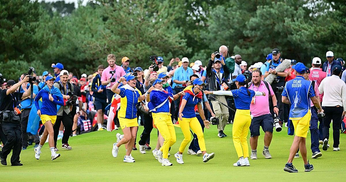 Carlota Ciganda Holes Late Putts as Europe and United States Tie 4-4 at Solheim Cup