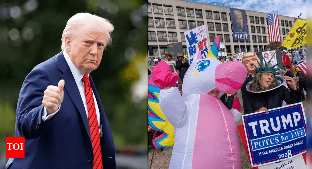Trump Mocks Protesters by Posting Video Dumping Brown Sludge on ‘No Kings’ Marchers