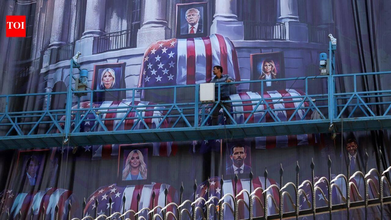 Iran Displays 'Blood for Blood' Billboard In Central Tehran With Trump Family In Coffins