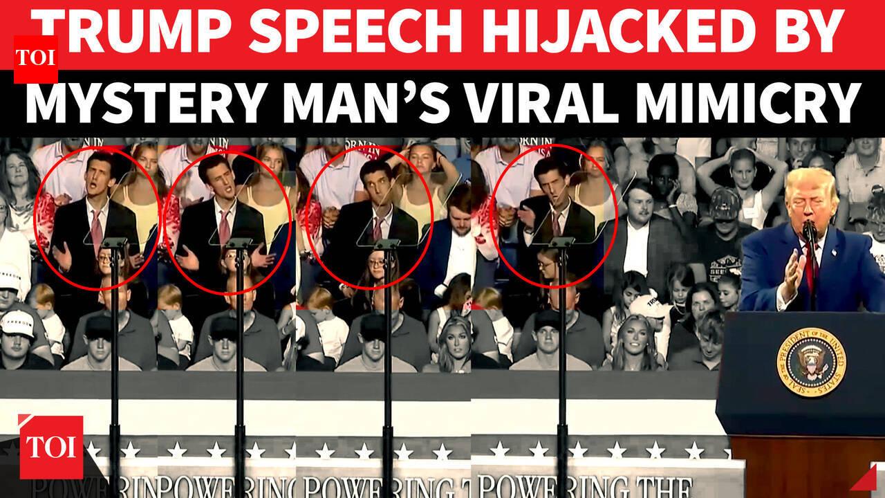 Man Mimics Donald Trump’s Signature Gestures During Georgia Speech At Wheeler High School