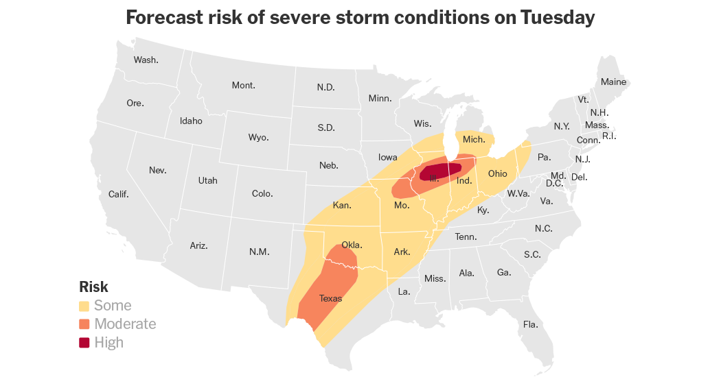 Severe Midwest Storms Spawn Tornadoes, Hail and Flooding Threaten Chicago