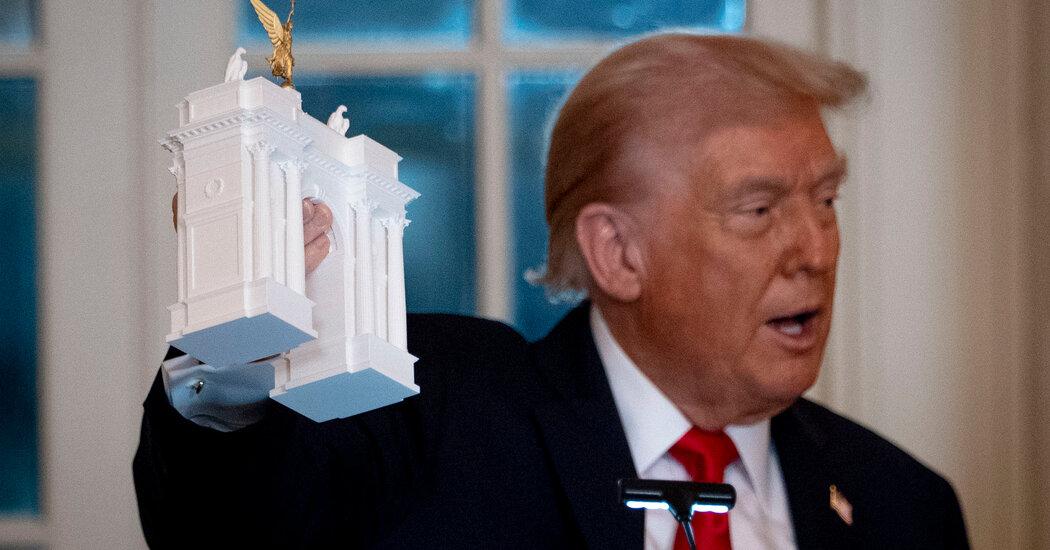 U.S. Commission of Fine Arts approves Trump’s 250-foot triumphal arch design for Memorial Circle