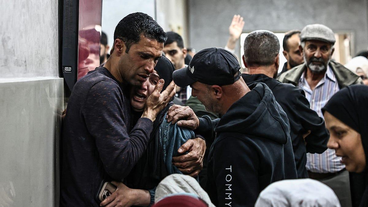 Israeli Forces Fire Tear Gas At Funeral Of Aws Hamdi Al-Nassan And Jihad Abu Na'im Near Ramallah