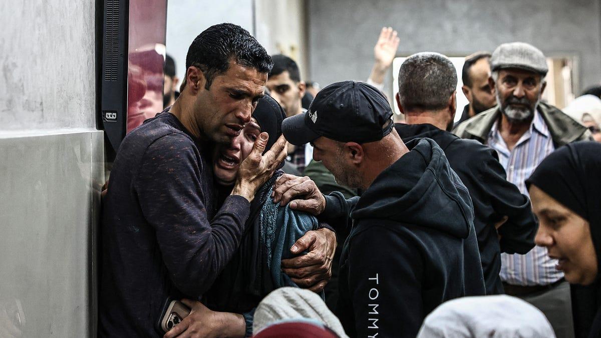 Israeli Forces Fire Tear Gas At Funeral Of Aws Hamdi Al-Nassan And Jihad Abu Na'im Near Ramallah