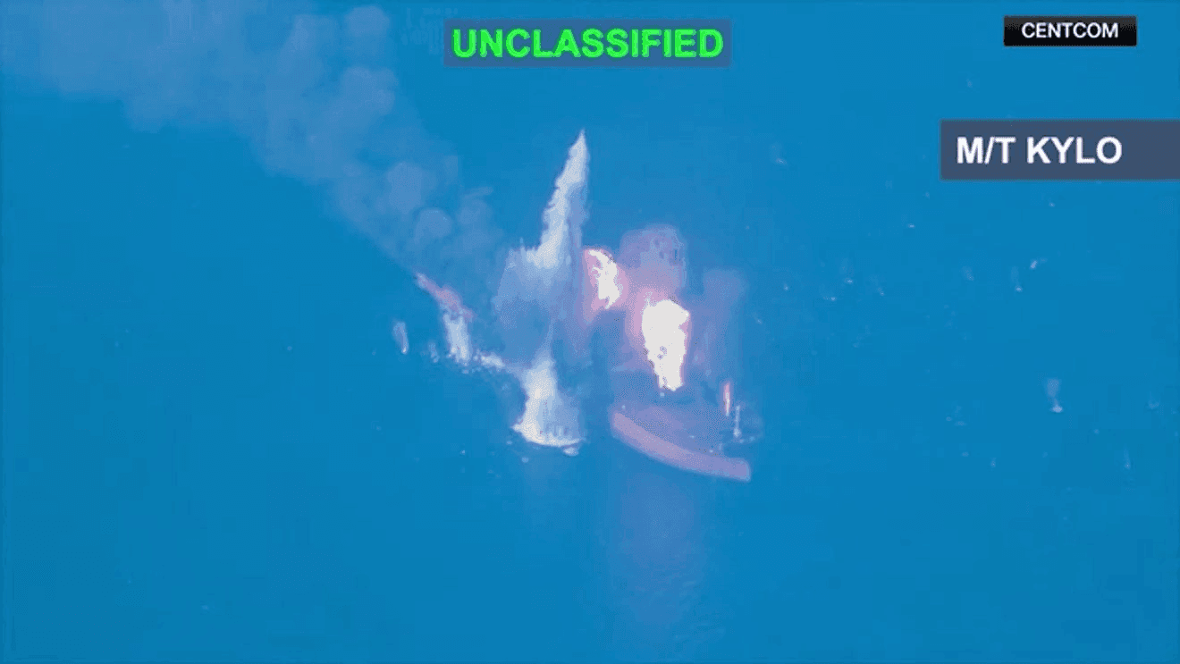 US Strikes Three Iranian Oil Tankers After IRGC Ballistic Missiles Target U.S. Navy Warships