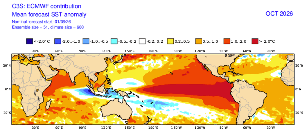 NOAA Says El Niño Could Intensify to Historic Strength Through November-January