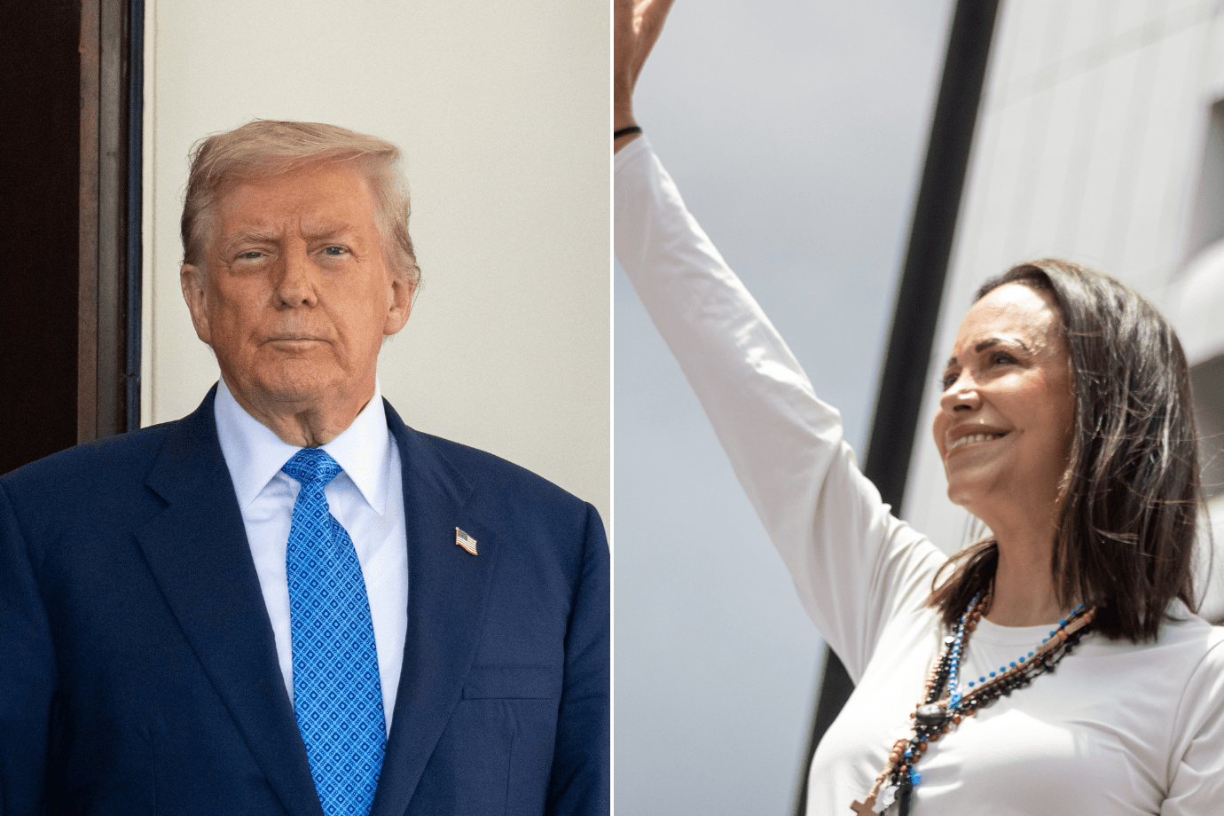 Maria Corina Machado Hands Her Nobel Peace Prize Medal to Donald Trump at White House